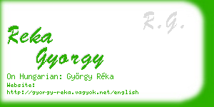 reka gyorgy business card